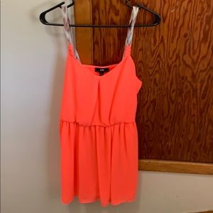 Neon orange dress